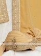 Golden Color Safa With Matching Dupatta For Groom